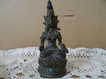 Boeddhabeeld vintage bronzen Boeddhabeeld Boeddhabeeldje10cm beschikbaar voor biedingen