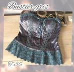 Bustier avec bretelles réglables pour femme-gris-T.36(S), Vêtements | Femmes, Tops, Sans manches, Gris, Enlèvement ou Envoi, Taille 36 (S)