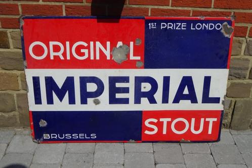 Originele originele emaille plaat van Imperial Stout 1935, Verzamelen, Merken en Reclamevoorwerpen, Gebruikt, Reclamebord, Ophalen