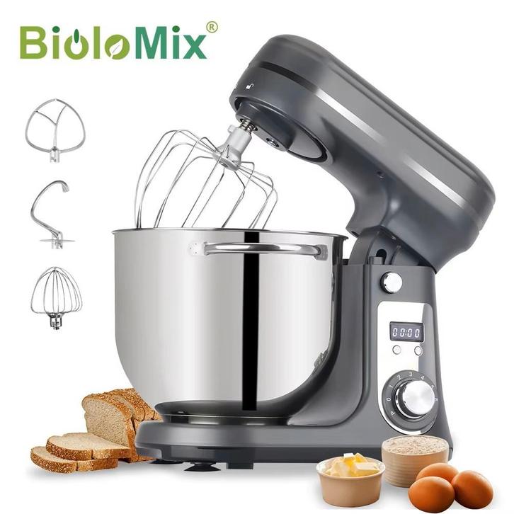 BioloMix Keukenmixer 6L 1200W, Elektronische apparatuur, Keukenmixers, Nieuw, 4 liter of meer, 3 snelheden of meer, Verzenden