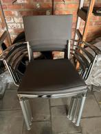 Chaises acier chromé, Huis en Inrichting, Stoelen, Ophalen, Gebruikt, Vier, Metaal