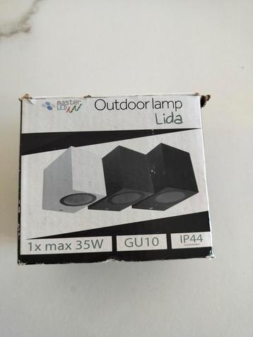 Lampe murale d'extérieur carrée noire neuve, Enlèvement ou Envoi, Neuf, Métal, Modern