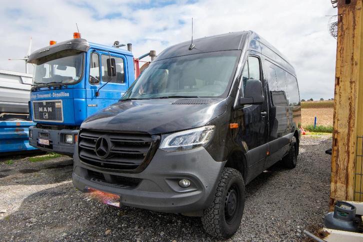 Mercedes Sprinter 319 V6 3L4x4-VOLLEDIG BEGLAASD. Ingericht, Auto's, Bestelwagens en Lichte vracht, Particulier, 360° camera, 4x4