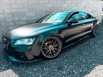 Audi a7 • 3.0tdi • full rs7 • unique • noir satin • a voir beschikbaar voor biedingen