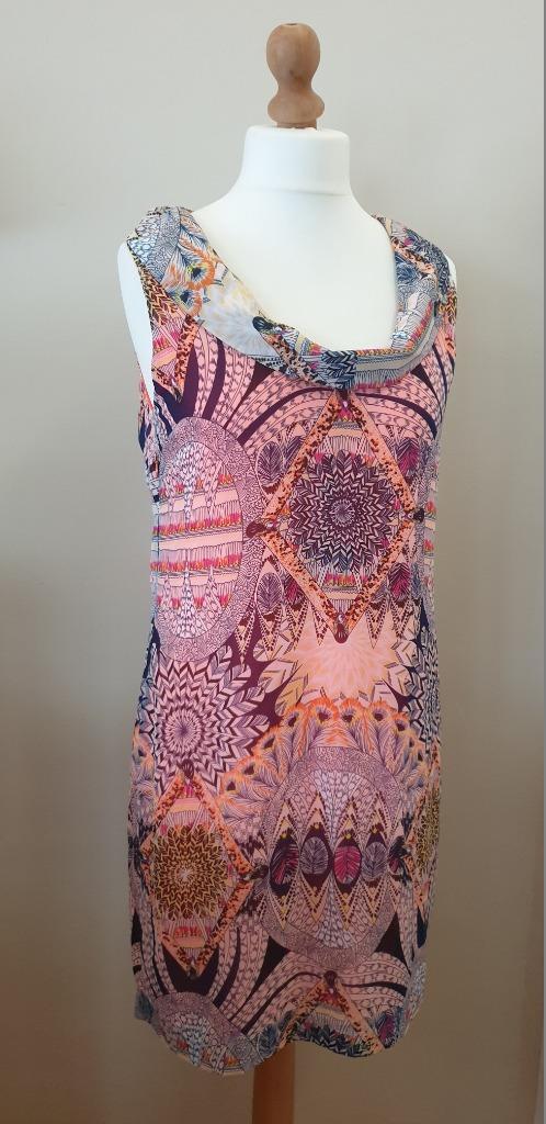 NIEUW artikel : In Linea Jurk - Maat 40, Kleding | Dames, Jurken, Nieuw, Maat 38/40 (M), Oranje, Knielengte, Ophalen of Verzenden