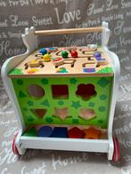 Baby walker + speelgoedsorteerder hout, Zo goed als nieuw, Met wieltjes, Ophalen
