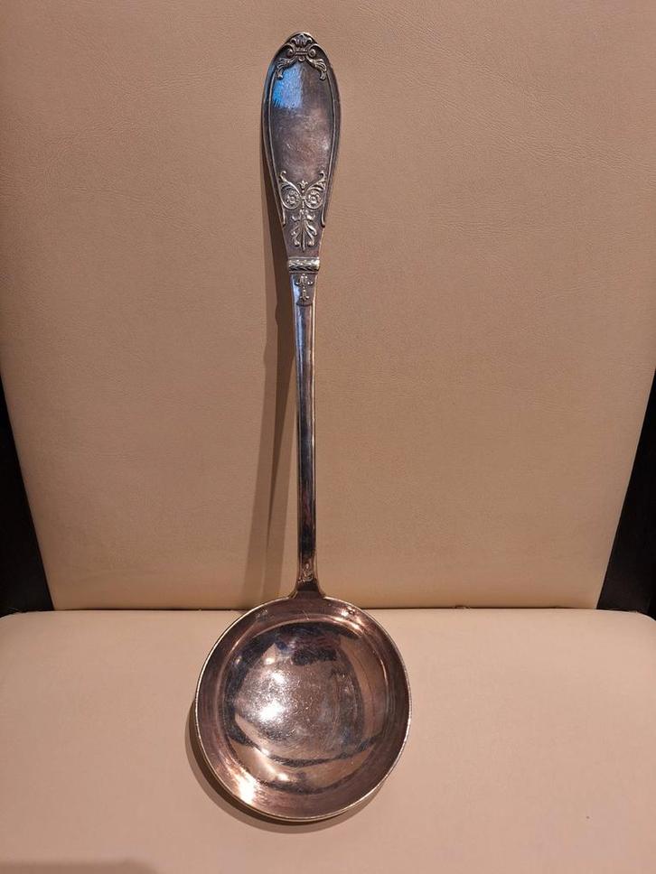Cuillère de service en métal argenté, Antiquités & Art, Antiquités | Couverts, Enlèvement ou Envoi