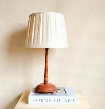 Prachtige vintage/antieke jaren 50 lamp met originele kap! beschikbaar voor biedingen