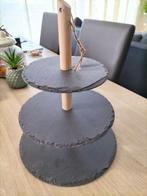 Etagere 3-laags 'natuursteen' 40cm, Huis en Inrichting, Woonaccessoires | Etagères, Ophalen of Verzenden, Zo goed als nieuw