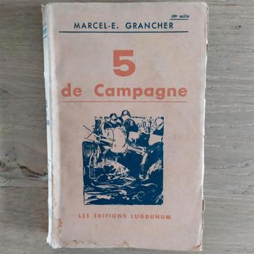 5 de campagne Marcel-E. Grancher 1938 disponible aux enchères