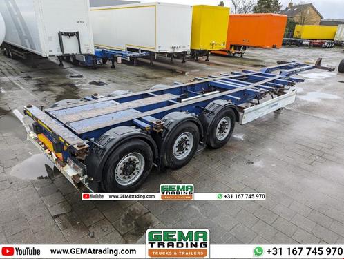 Krone SD 3-Assen BPW -ContainerChassis - Achterschuiver - Sc, Autos, Camions, Entreprise, ABS, Remorques et Semi-remorques