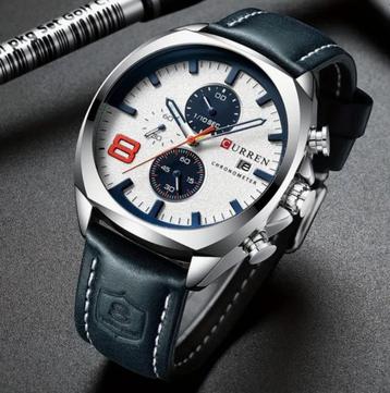 Herenhorloge Curren Blauw rood chrome NIEUW beschikbaar voor biedingen