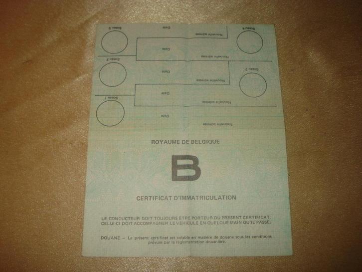 Ancien Certificat d'Immatriculation Honda 544 CC 1979, Motoren, Handleidingen en Instructieboekjes, Honda, Ophalen of Verzenden