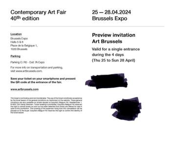 Art Brussels 5x entrées✅PREVIEW✅ 25 avril 11h matin Expo BxL