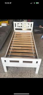 Wit kinderbed  (BIEDEN MAG) (165x77 cm) ( ALLEEN AFHALEN), Ophalen, Zo goed als nieuw, Wit, Hout