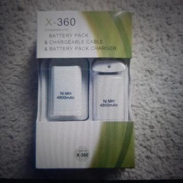 Batterijen en laders Xbox 360 2x,plus extra batterijlader  beschikbaar voor biedingen