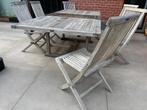 Tuinset, uitschuifbaar, Tuin en Terras, Ophalen, Gebruikt, Eettafel, 6 zitplaatsen