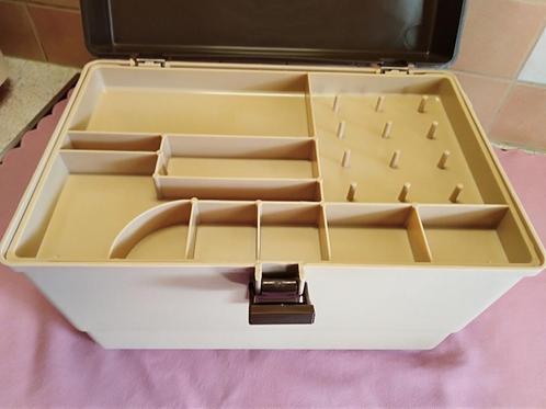 VINTAGE Grote naaikoffer met verdeelvak., Antiek en Kunst, Antiek | Naaimachines, Ophalen
