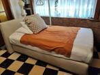 Boxspringbedframe, Huis en Inrichting, Slaapkamer | Boxsprings, Ophalen, Gebruikt, Beige, 120 cm