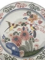 Aardewerken bord — Desvres of Delft — Vogeldecor, Ophalen of Verzenden
