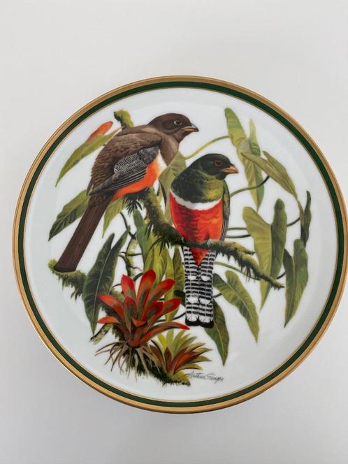 Franklin Porcelaine Ass. Woodland Birds World 1980 Trogon, Antiquités & Art, Antiquités | Porcelaine, Enlèvement ou Envoi