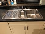 rvs spoelbak anderhalf Franke met siffon en Grohe kraan, Huis en Inrichting, Ophalen