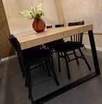 Salontafel +  6 stoelen, Huis en Inrichting, Stoelen, Ophalen, Gebruikt