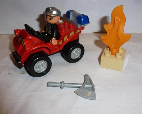 Duplo brandweercommandant met quad 5603, Kinderen en Baby's, Speelgoed | Duplo en Lego, Zo goed als nieuw, Duplo, Complete set