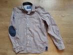 bruin blauw hemd Scapa met ellebooglappen maat 140, Scapa, Overhemd of Blouse, Ophalen of Verzenden, Zo goed als nieuw