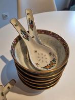 Chinese soepkommetjes met lepels, Antiek en Kunst, Antiek | Servies compleet, Ophalen