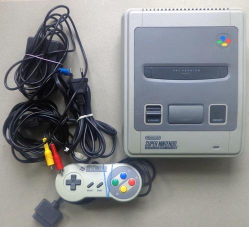 Super Nintendo + aansluitkabels + originele controller, Games en Spelcomputers, Spelcomputers | Nintendo Super NES, Gebruikt, Met 1 controller