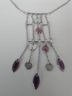 Ensemble collier et boucles d'oreille, Bijoux, Sacs & Beauté, Colliers, Enlèvement ou Envoi, Rose, Comme neuf, Autres matériaux