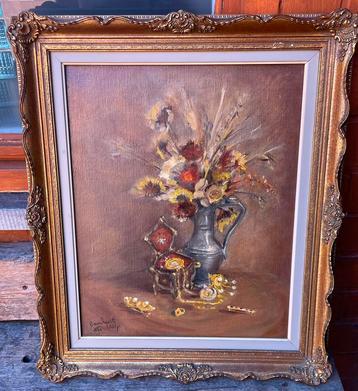 Schilderij willy broeckaert Sint Niklaas stil leven bloemen, Antiek en Kunst, Kunst | Schilderijen | Klassiek, Ophalen