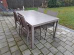 Tuintafel +4 stoelen, Tuin en Terras, Tuintafels, Ophalen, Zo goed als nieuw