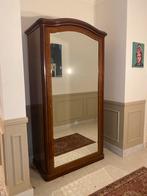 Massieve halkast met grote spiegel., Avec porte(s), 100 à 150 cm, Enlèvement, Utilisé