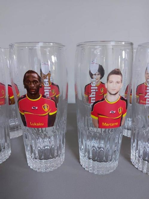 16 nieuwe Jupiler glazen van de Rode Duivels, Verzamelen, Sportartikelen en Voetbal, Nieuw, Ophalen