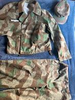 Réplique d'un uniforme de panzer Splittertarn de la WW2, Armée de terre, Envoi, Vêtements ou Chaussures