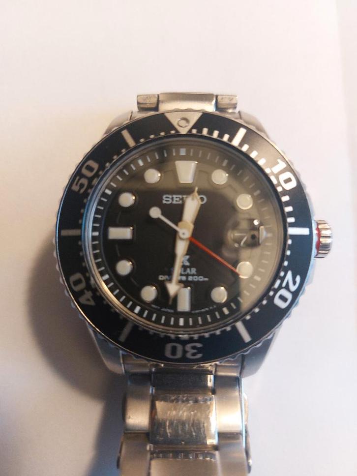 Seiko prospex solar diver, Handtassen en Accessoires, Horloges | Heren, Zo goed als nieuw, Polshorloge, Seiko, Staal, Staal, Ophalen of Verzenden