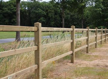 13. Houten omheining | tuinomheining | afrastering, Pâturage, 4 chevaux ou poneys ou plus