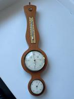 Vintage weerstation met barometer, thermometer, hygrometer, Ophalen, Gebruikt, Weerstation