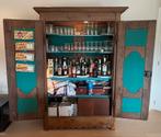 Eikenhouten barkast met verlichting., Huis en Inrichting, Ophalen, 100 tot 150 cm, Eikenhout, 150 tot 200 cm