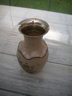 geel koper emaile zeer mooie gebakken grote vaas, Antiek en Kunst, Ophalen of Verzenden, Koper