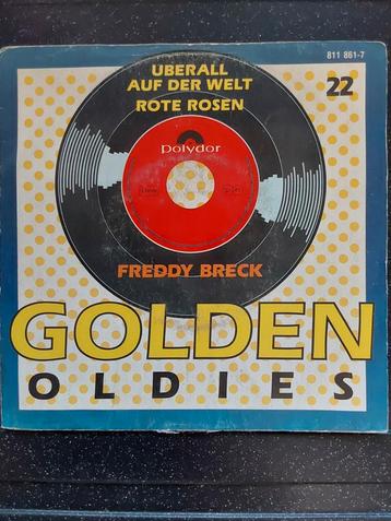 45T Freddy Breck - Uberall auf der welt, Enlèvement ou Envoi, Single, Utilisé, Pop