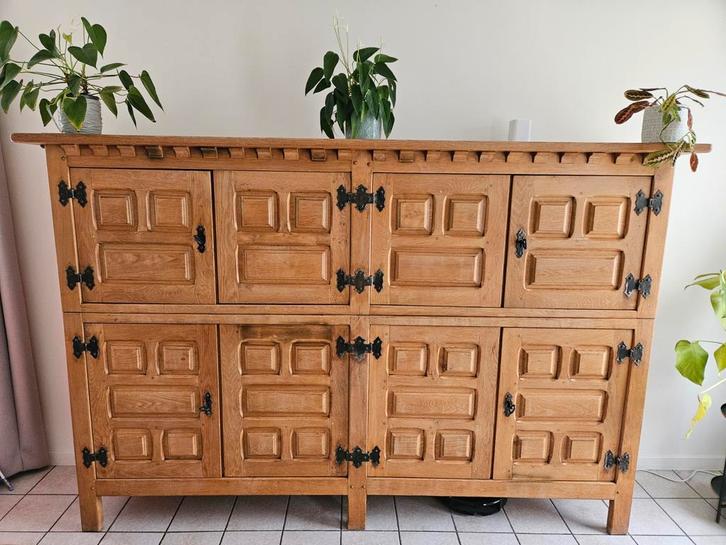 Set van 2 volhouten kasten, Huis en Inrichting, Kasten | Dressoirs, Gebruikt, Ophalen