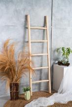 NIEUW! houten ladder teak hout 170cm handdoekladder, Enlèvement, Neuf, Échelle, Moins de 2 mètres