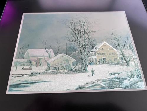 Set van 3 schilderijtjes met jaargetijde metallic 3D effect, Huis en Inrichting, Woonaccessoires | Schilderijen, Tekeningen en Foto's