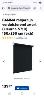Verduisterend rolgordijn zwart 150B/250H, Doe-het-zelf en Bouw, Ophalen, Zo goed als nieuw