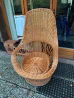 Rieten Stoel, Huis en Inrichting, Zetels | Zetels, Gebruikt, Eenpersoons, Minder dan 75 cm, Ophalen of Verzenden