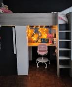Hoogslaper met bureau en kleerkast, Kinderen en Baby's, Kinderkamer | Stapelbedden en Hoogslapers, Ophalen, Hoogslaper