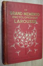 Grand Mémento encyclopédique Larousse - 1937, Livres, Général, Utilisé, Enlèvement ou Envoi, Tome à part